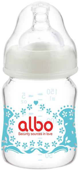 愛樂寶150ml寬口初生玻璃奶瓶白