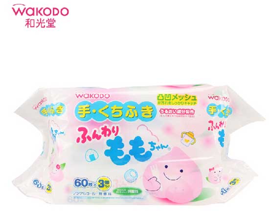 和光堂桃桃yinge手口濕巾60片