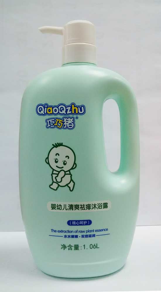 巧巧豬嬰幼兒清爽袪痱沐浴露1