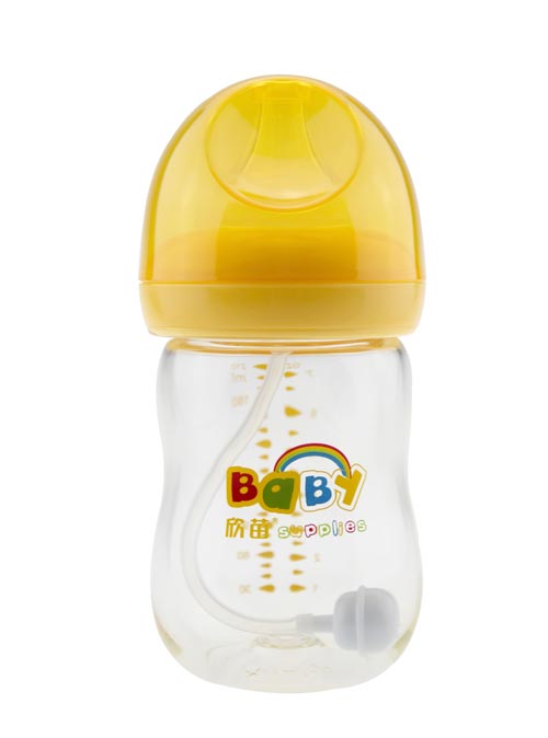 欣苗新升級(jí)蘑菇頭PA奶瓶210ml橘色