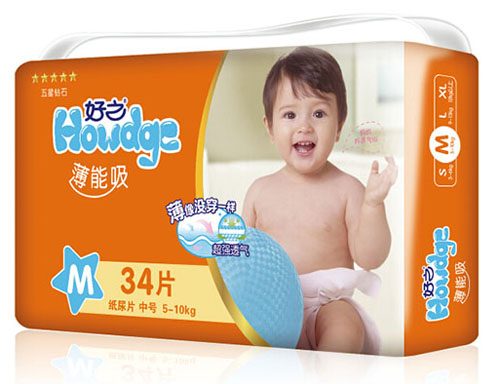 好之薄能吸嬰兒紙尿片M碼34片