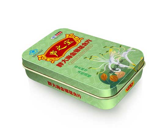 聲之寶牌胖大海金銀花含片(綠色裝)小鐵盒