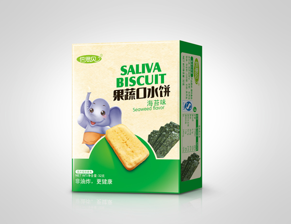 倍思貝海苔味果蔬口水餅32克長形