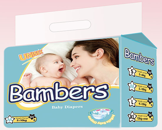 邦珀斯嬰幼兒紙尿褲M44片