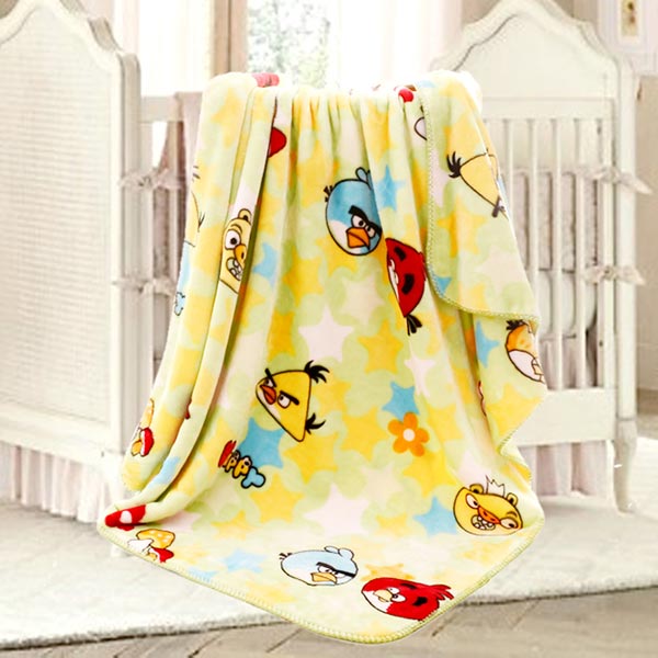 亞奧超柔云毯憤怒小鳥(niǎo)黃色