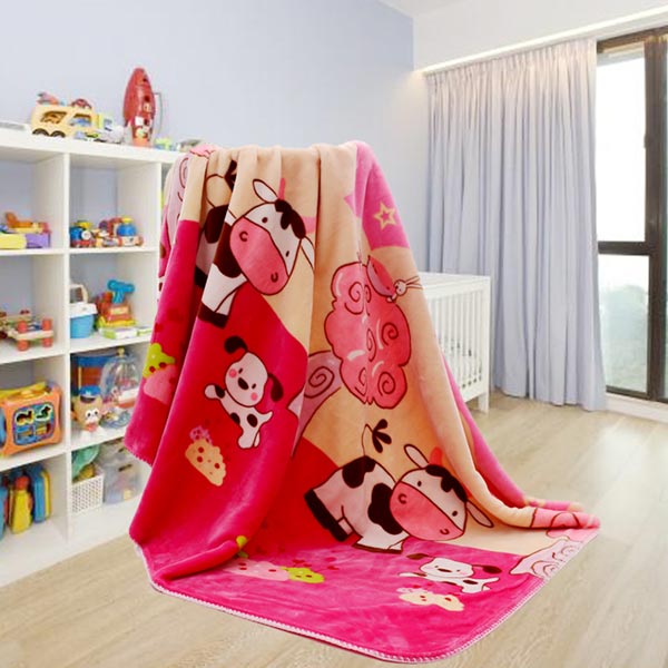 亞奧超柔云毯小牛粉色