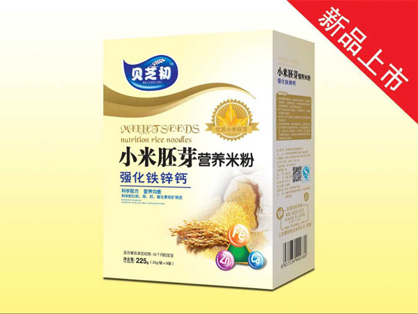 貝芝初強化鐵鋅鈣-小米胚芽營養(yǎng)米粉盒裝