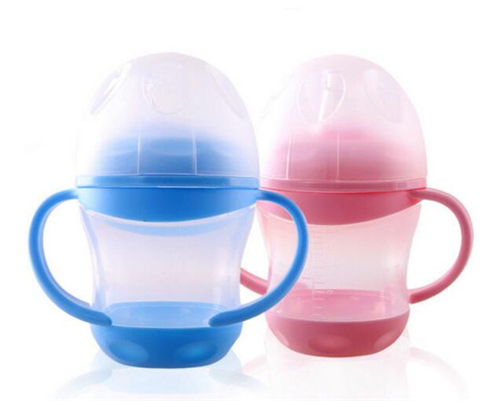 愛(ài)嬰寶母嬰用品 嬰幼兒軟嘴水杯 兒童鴨嘴式學(xué)飲杯160ml