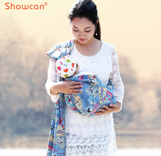 寶寶雙環(huán)扣背帶育兒背巾藍(lán)