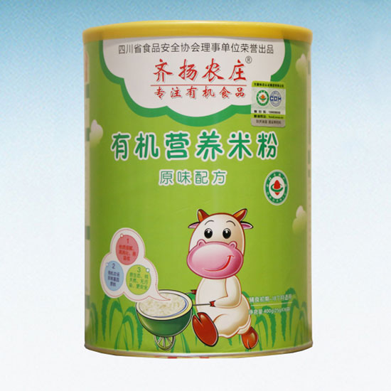 齊揚農(nóng)莊有機營養(yǎng)米粉(原味配方)聽裝