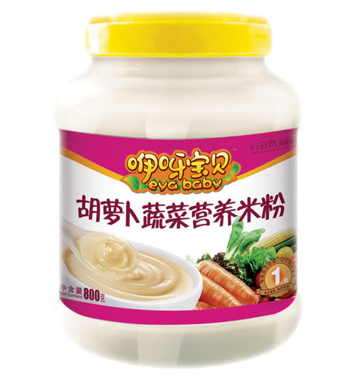 咿呀寶貝護(hù)腸營(yíng)養(yǎng)米粉(桶裝紫紅色)1段