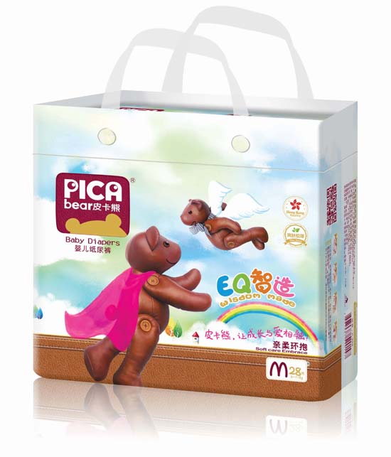 皮卡熊尿褲立體圖M28.jpg 皮卡熊嬰兒紙尿M28-小包.jpg