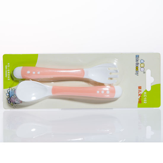 小孩國(guó)嬰兒叉勺組合粉色