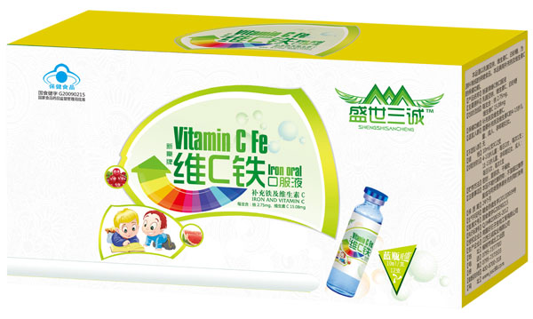 盛世三誠(chéng)新豪牌兒童維C鐵口服液12支裝