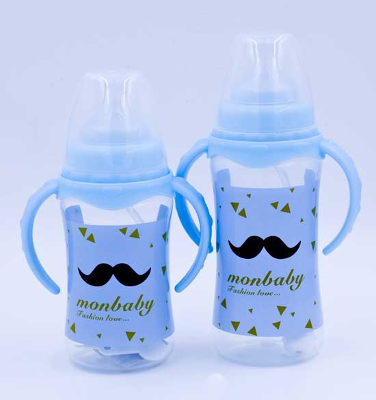 盟寶藍色系列炫彩PP奶瓶