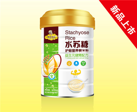 歐貝米拉水蘇糖護暢營養(yǎng)餐米粉益生元健胃配方聽裝