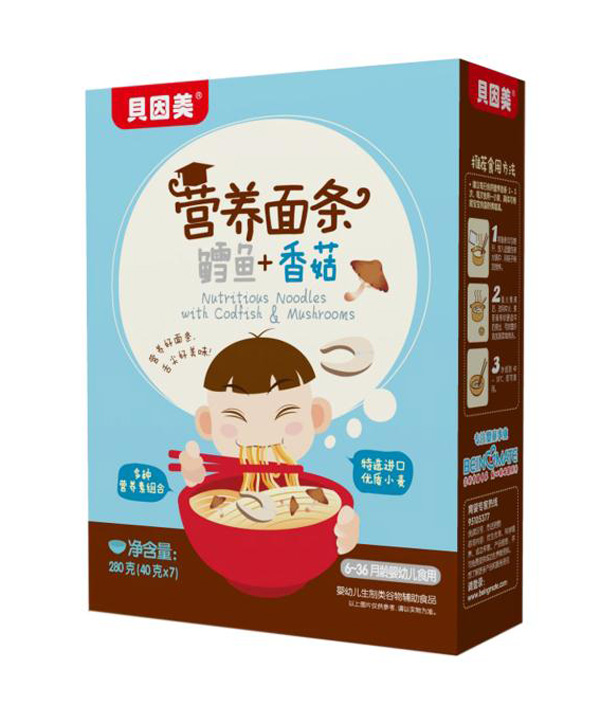 貝因美營養(yǎng)面條-鱈魚+香菇