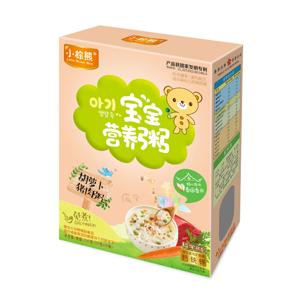 小棕熊寶寶營(yíng)養(yǎng)粥胡蘿卜豬肉粥