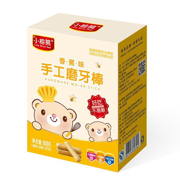 小棕熊手工磨牙棒香蕉味盒裝