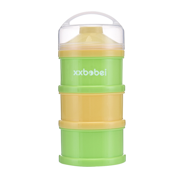 邦貝小象三層奶粉盒綠色