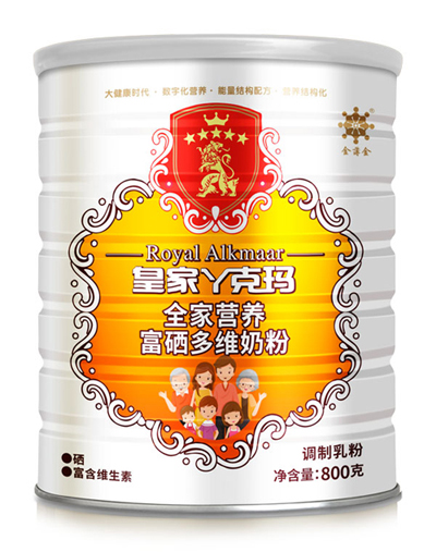 皇家丫克瑪全家營養(yǎng)富硒多維奶粉800克