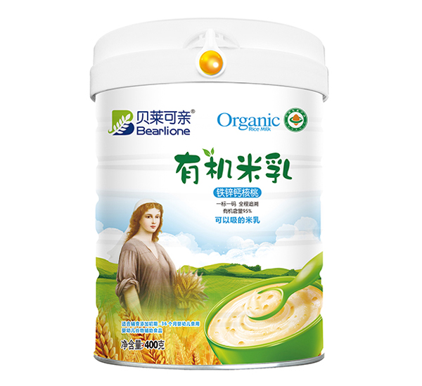 貝萊可親有機(jī)米乳-鐵鋅鈣核桃400克