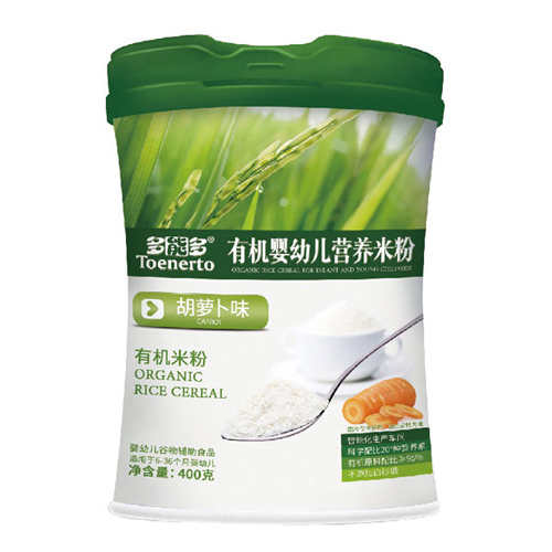 多能多胡蘿卜味有機嬰幼兒營養(yǎng)米粉桶裝