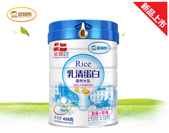 智慧熊草莓+香蕉乳清蛋白營(yíng)養(yǎng)米乳聽裝