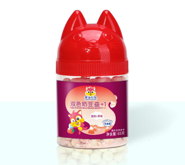 善迪松鼠雙色奶豆益+1(酸奶+草莓)