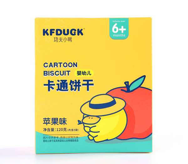 功夫小鴨嬰幼兒卡通餅干 蘋(píng)果味
