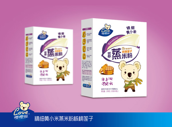 嚶嚶噯精細黃小米核桃蓮子蒸米粉 盒裝