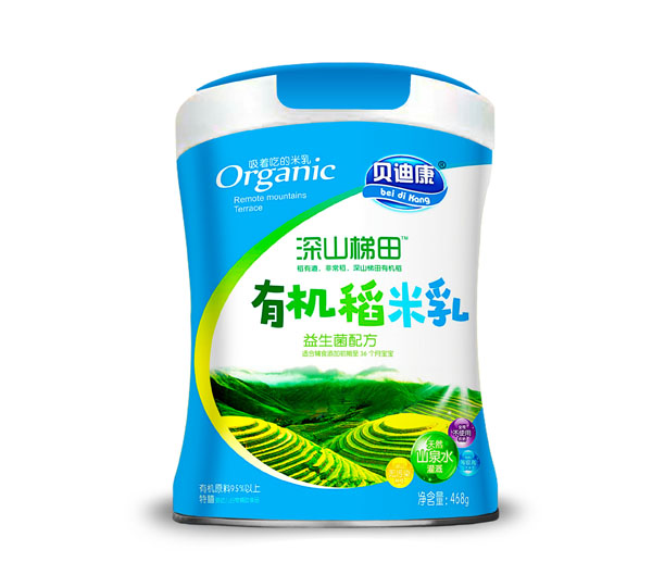 貝迪康深山梯田有機(jī)稻米乳-益生菌配方 聽裝