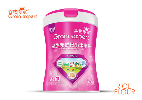 谷物專家益生元護(hù)暢小米米粉-核桃配方 桶裝