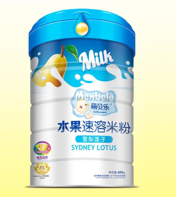 萌貝樂(lè)水果速溶米粉-雪梨蓮子 聽(tīng)裝