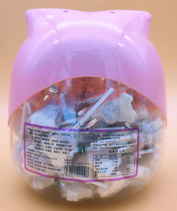 貝贊哆三合一奶棒糖大桶裝背面