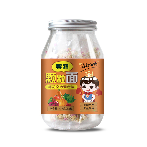 迪利凱特果蔬顆粒面梅花空心混合味