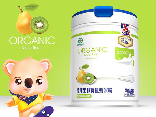 熊孩兒添加果粒有機奶米粉-雪梨獼猴桃 聽裝