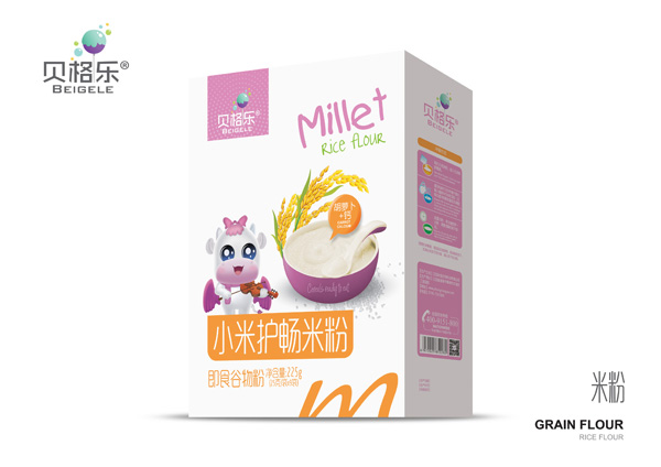 貝格樂小米護(hù)暢米粉-胡蘿卜+鈣 盒裝