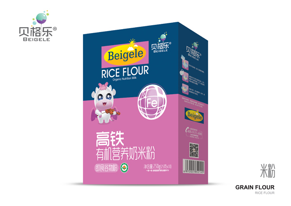 貝格樂高鐵有機營養(yǎng)奶米粉 盒裝