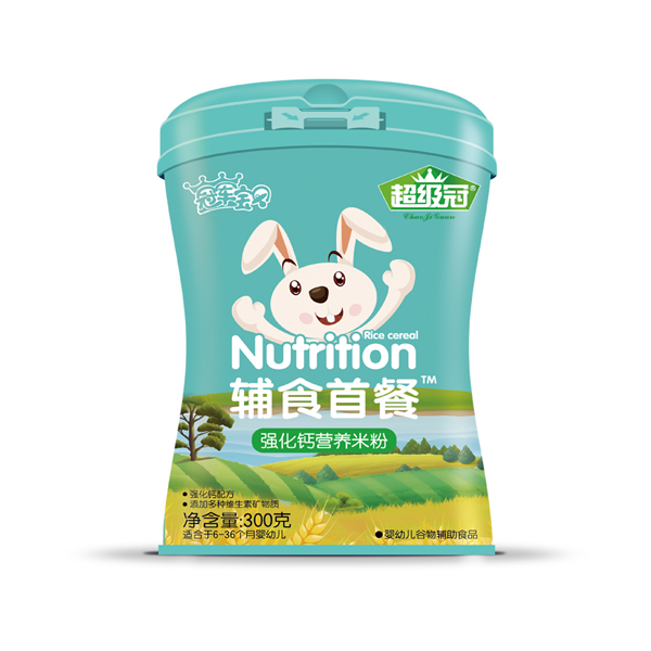 超級(jí)冠輔食首餐強(qiáng)化鈣米粉