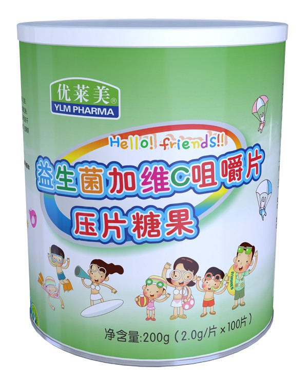 優(yōu)萊美益生菌加維C咀嚼片壓片糖果