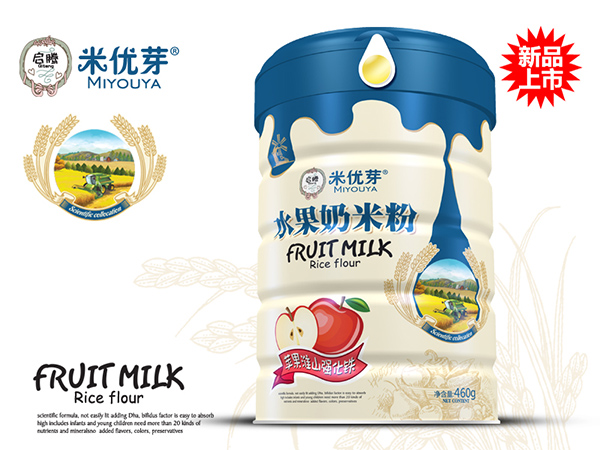 米優(yōu)芽水果奶米粉-蘋果淮山強(qiáng)化鐵聽裝