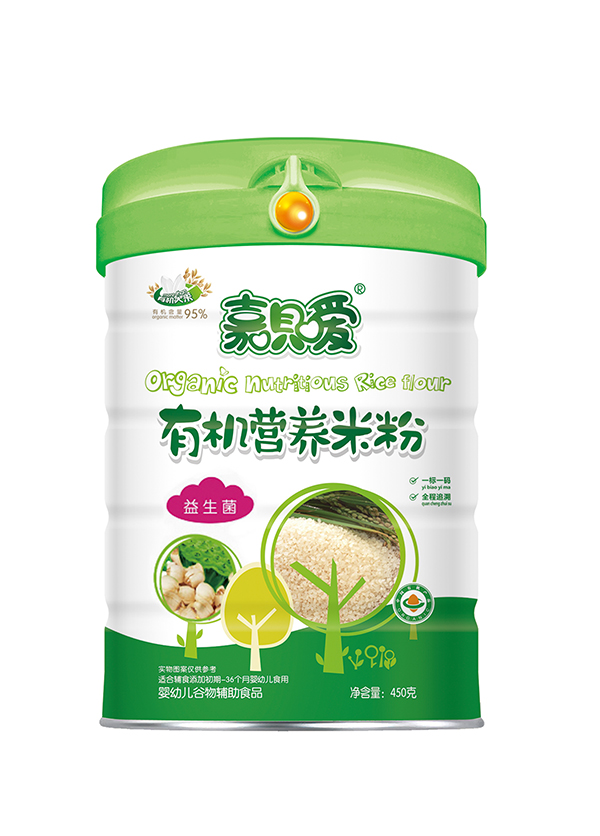 嘉唄噯有機營養(yǎng)米粉聽裝 益生菌