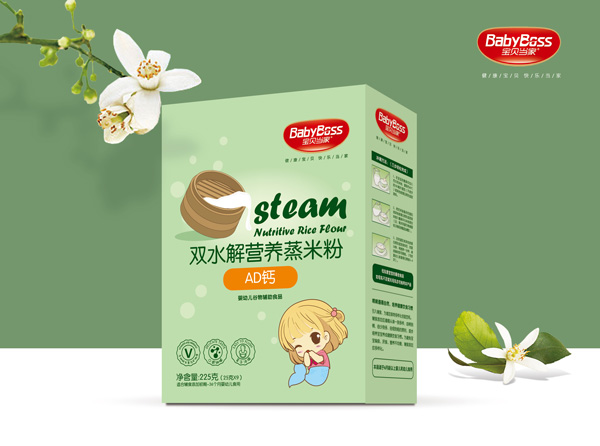 寶貝當家AD鈣雙水解營養(yǎng)蒸米粉 盒裝