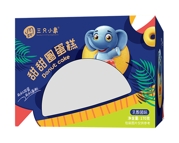多可三只小象甜甜圈蛋糕 乳酸菌味