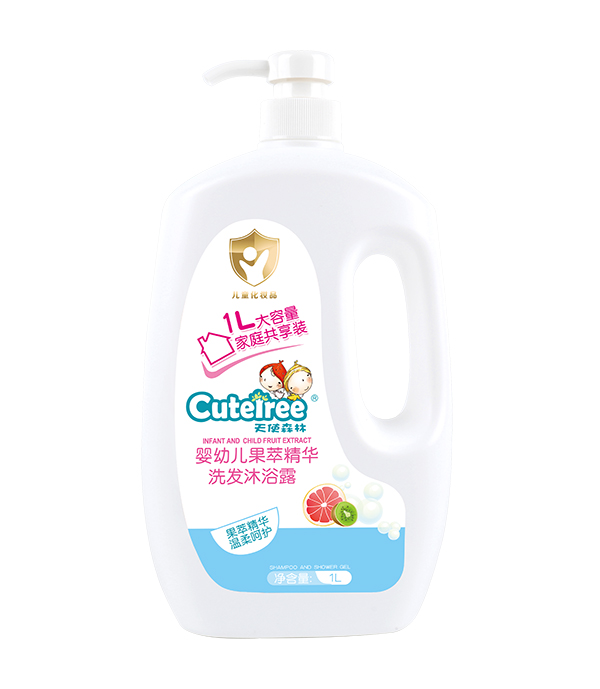 天使森林 嬰幼兒果萃精華洗發(fā)沐浴露 1L