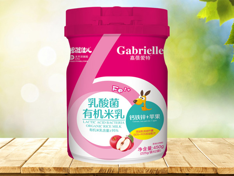 嘉蓓愛(ài)特恩溢佳兒乳酸菌有機(jī)米乳 鈣鐵鋅+蘋(píng)果