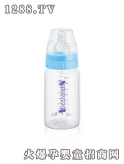 BABISIL 標準口徑4安士玻璃奶瓶(藍色）