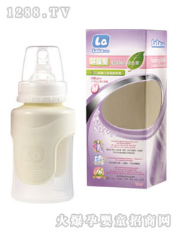 樂樂寶貝標準口徑食品級硅膠防脹氣奶瓶