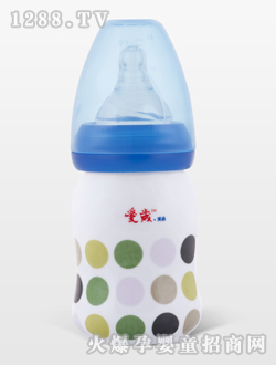 愛歲采晶骨瓷斑點(diǎn)小奶瓶藍(lán)色
